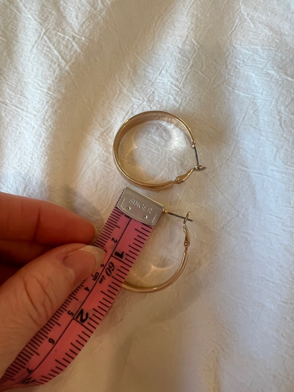 Brandy Melville Gold Hoop Earrings - Picture 3 of 4